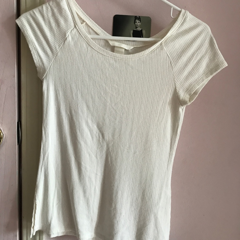 ribbed cream top